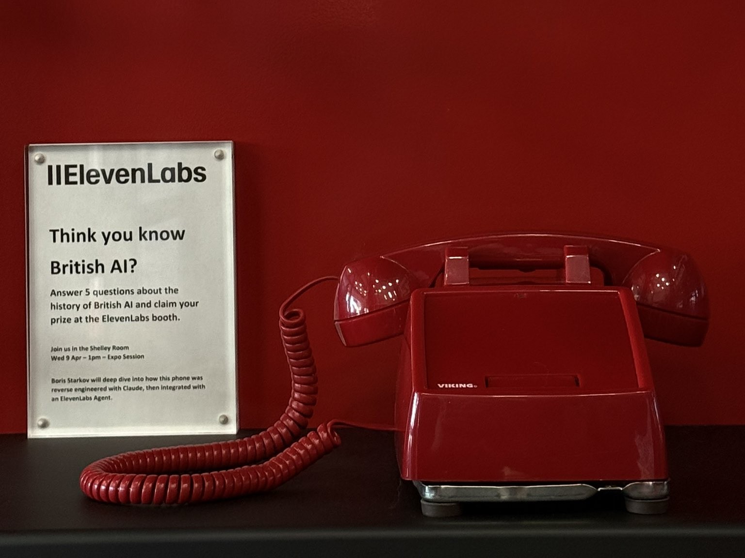 Viking K-1900D-IP phone at the ElevenLabs booth